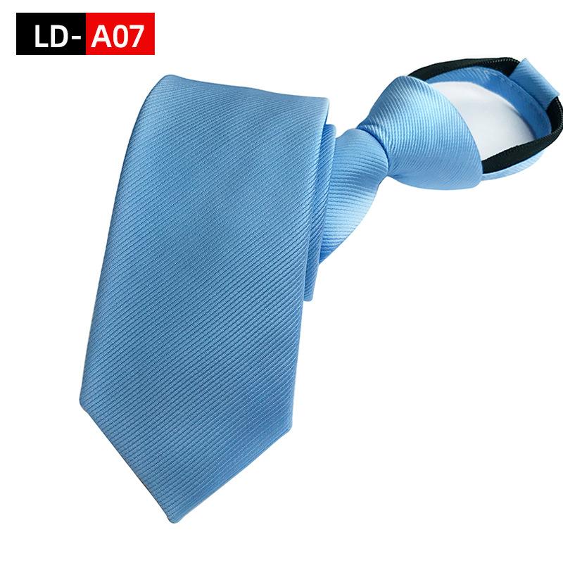 Cravată de afaceri pentru bărbați de 8 cm, cu fermoar, cravată cu nod leneș, decorațiuni occidentale