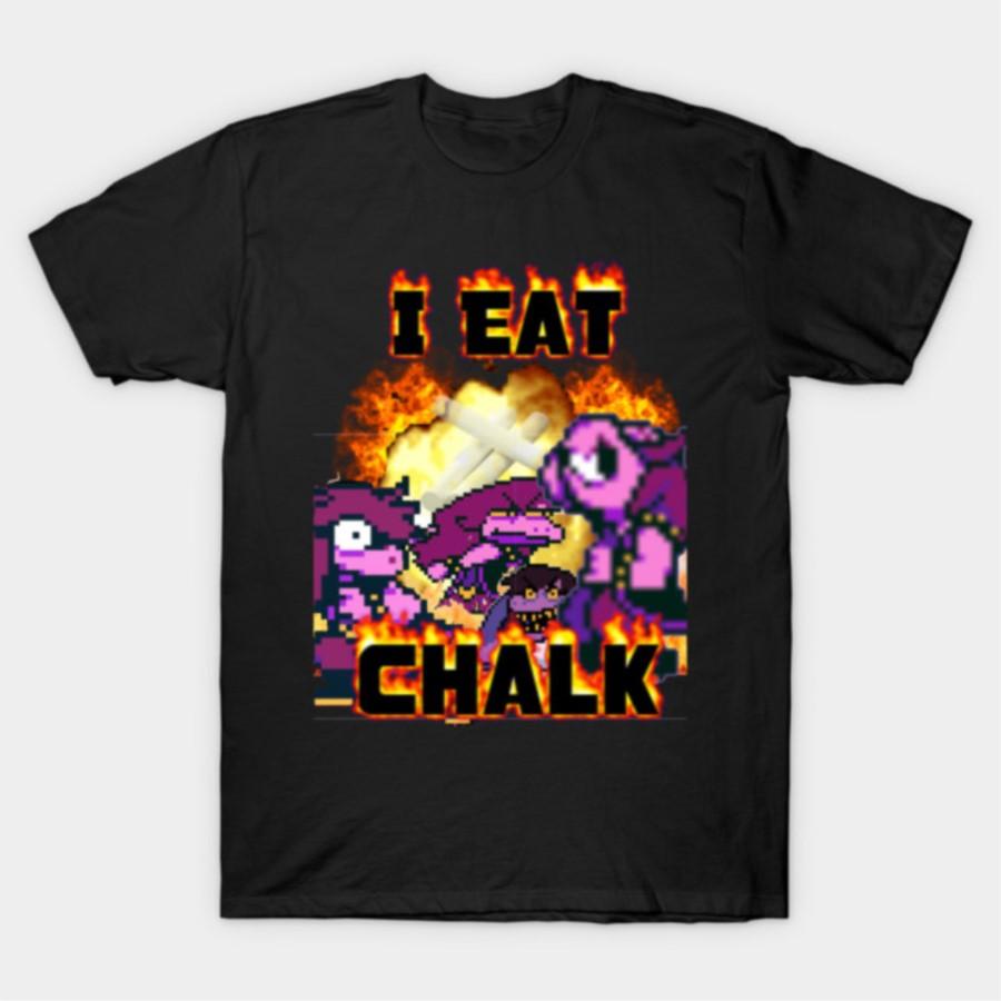 

I Eat Chalk Susie Deltarune T-shirt For Men Women 100% Cotton T Shirts Short Sleeve Tops 0128-2 - Men s Summer Cotton Graphic... S разноцветный