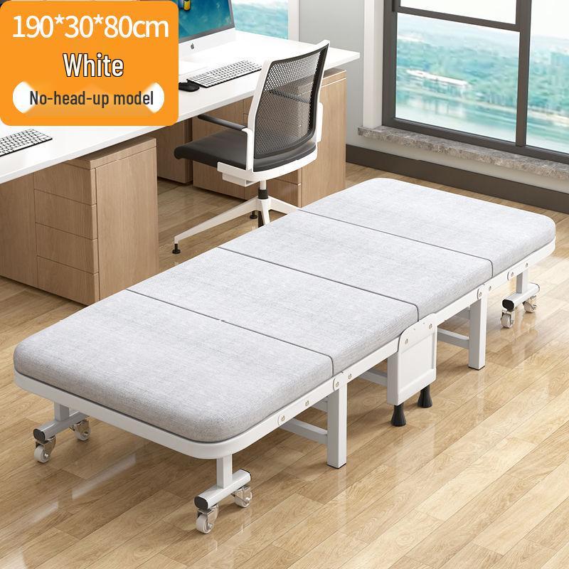 Adjustable Multi-Wheel Folding Bed for Office, Hospital, or Bedroom Use