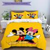 3pcs Mickey Mouse Minnie Mouse Bedding Set Includes Quilt Cover and Pillowcases, Suitable for All Seasons W072