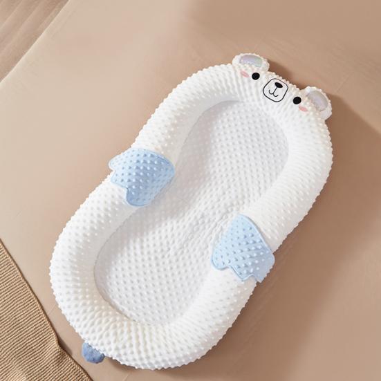 Portable Baby Lounger Adjustable Support Pad Foldable Base Baby Crib Lightweight Comfortable Bottle Feeding Crib for Newborns