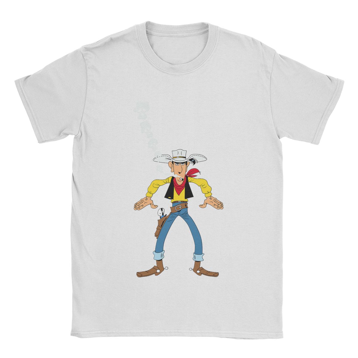 

Lucky Luke Ти Готовий Чоловічі Футболки Мультяшні Смішні Футболки З Коротким Рукавом З Круглим Вирізом Чиста Бавовна Дорослі Топи 4XL