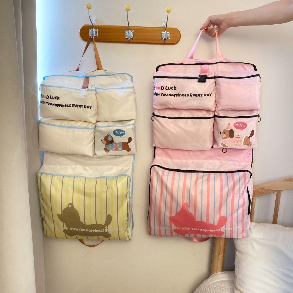 

Large Capacity Travel Storage Bag Divided Storage Handheld Sorage Bag Business Trip рожевий