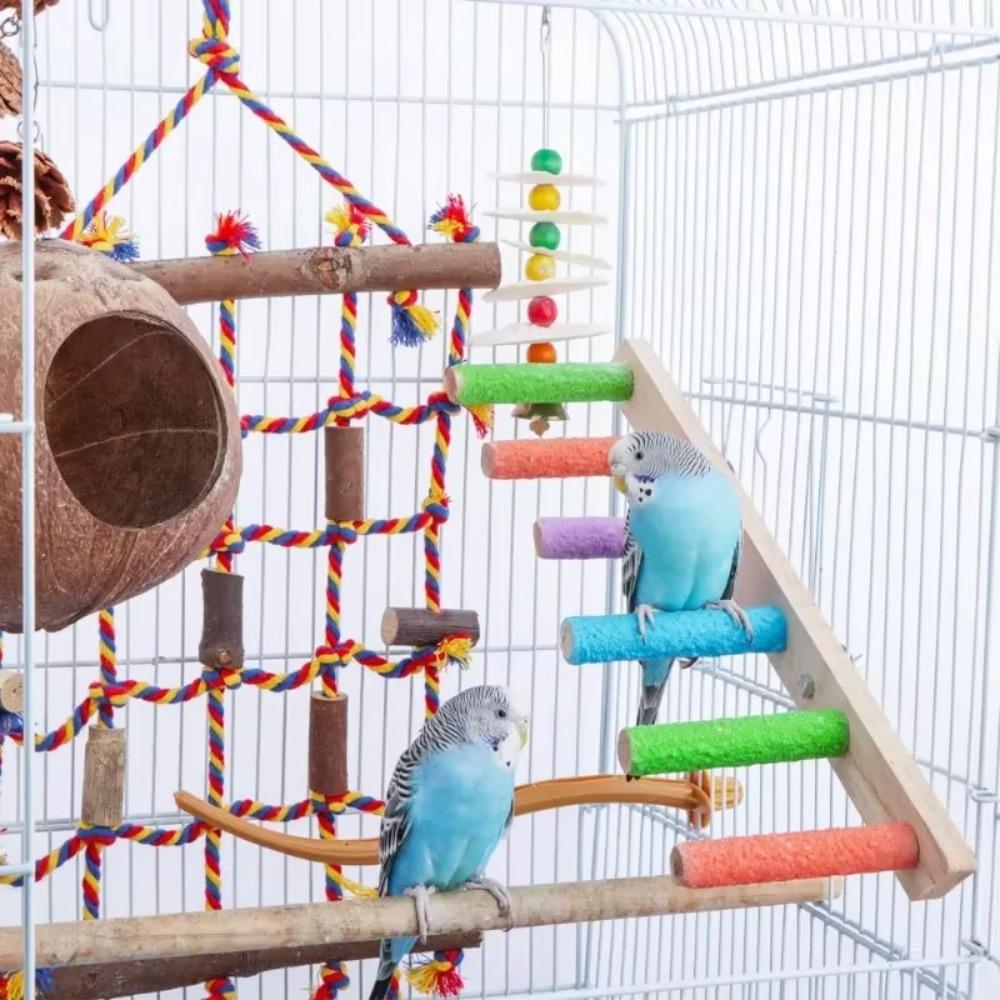 Wear-resistant Bird Cloud Ladder Wood Parrot Grinding Claws Stick Bird Climbing Ladder Hamster