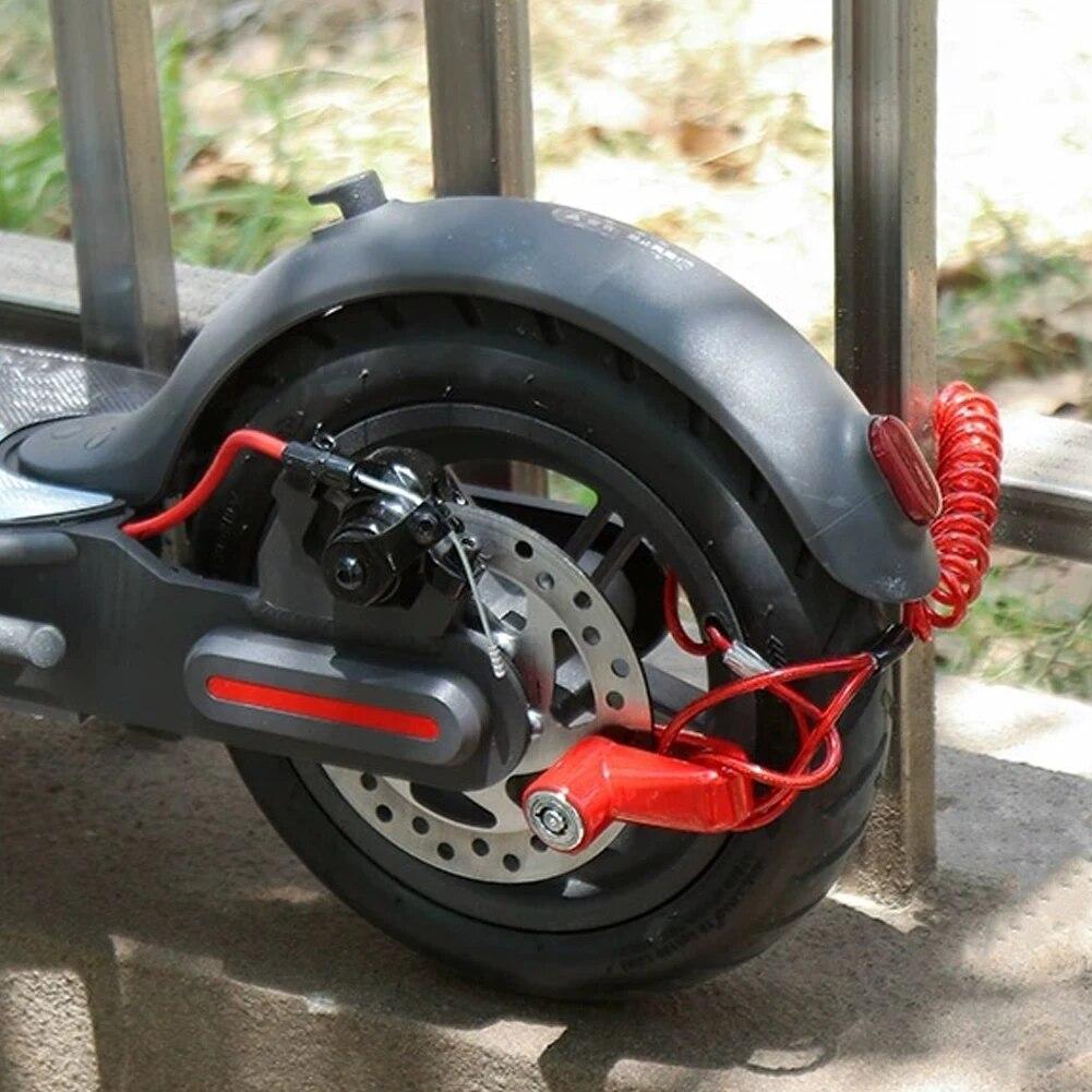 Diebstahlsicherung Elektroroller Scheibenbremsschloss mit Stahldraht Fahrrad Mountainbike Motorrad Scheibenschloss Sicherheit Diebstahlschutz
