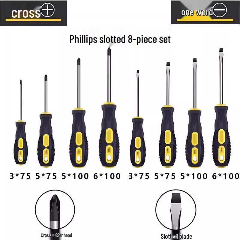 High Hardness Magnetic Torx Screwdriver Set - Includes Phillips, Slotted, and Flat Head Screwdrivers