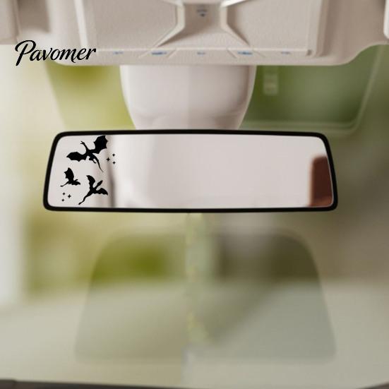 Funny Holiday Party Supplies Flying Bat Car Rearview Mirror Stickers, PVC Decals for Vehicle Versatile Vinyl Surfaces Exterior Decoration, Waterproof