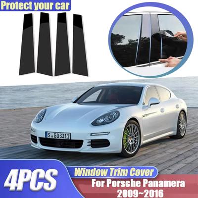 Dla Porsche Panamera 970 MK1 2009~2016 Podwozie G1 Listwy Okienne Słupki Środkowe B C Naklejka Akcesoria Samochodowe