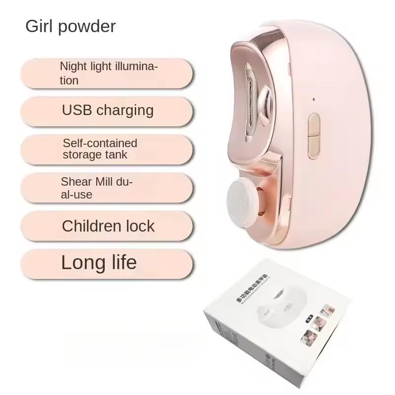 Tagliaunghie Elettrico 2-in-1 & Rifinitore Automatico con Precisione Lucidante per Unghie delle Dita per Anziani, Bambini e Adulti