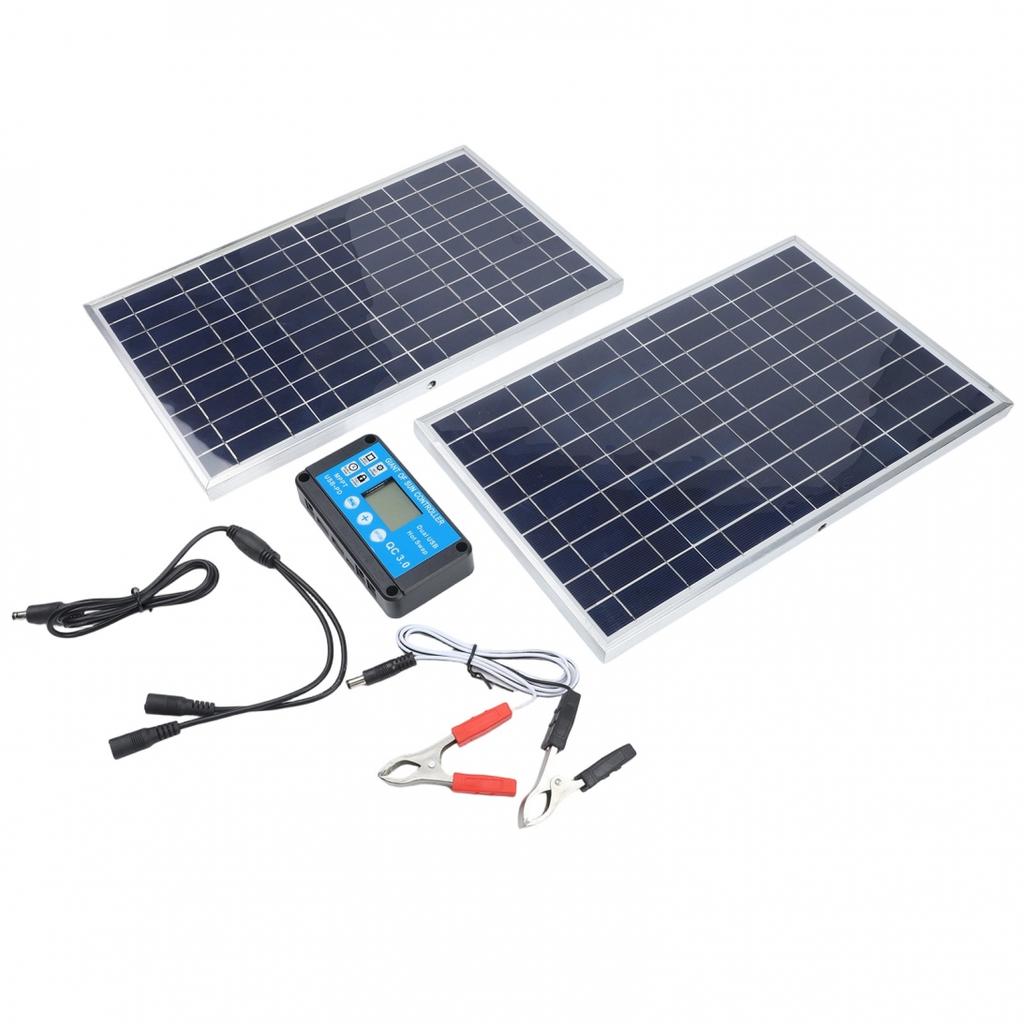 Compact 200W 12V Solar Panel Battery Charger for RV Boat Car Applications