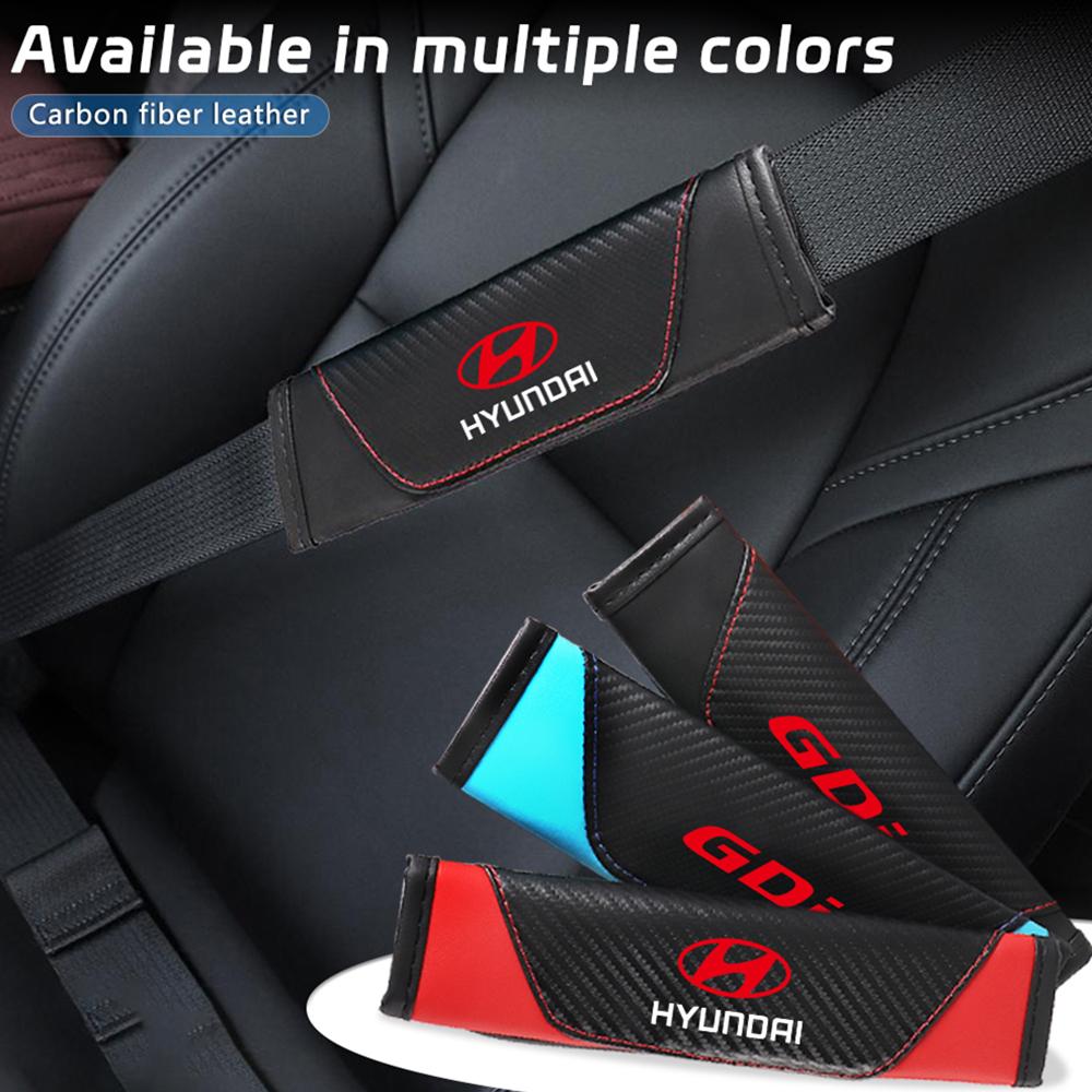 2PCS Car Safety Belt Protective Shoulder Pad For Hyundai GDI Tucson Sonata Palisade Elantra Wagon i20 i30 Azera Auto Accessories PP18