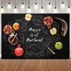 Happy Rosh Hashanah Jewish Festival Photography Background Shofar Granada Apple Honey Portrait Event Decor Backdrop Supplies1
