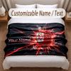 VfB Stuttgart FC Printed Flannel Blanket Custom Name Text Soft Warm Throw For Bedroom Holiday Gift
