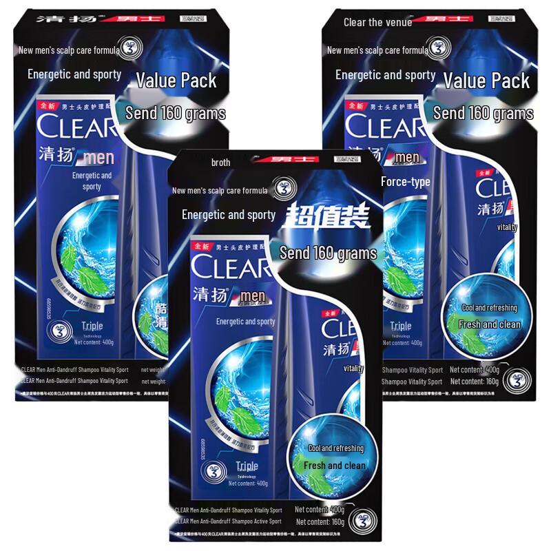 Clear Anti-Dandruff Shampoo, Vitality Sports Mint