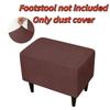 1Pcs Dust-Proof Footrest Protector Case Jacquard Ottoman Slipcovers Elastic All-Inclusive Footstool Pouf Covers For Living Room
