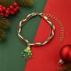 European and American Cartoon Christmas Woven Bracelet Christmas Alloy Pendant Beaded Gift Adjustable Jewelry