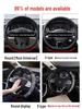 Women's D-Shape All-Season Non-Slip Steering Wheel Cover with Rhinestones