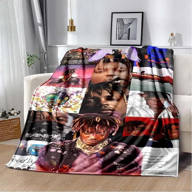 Album Rapper Juice Wrld 999 Blanket Poster Art Printed Flannel Blanket Soft Bedspread Sofa Warming Cover Gift for Music Fans