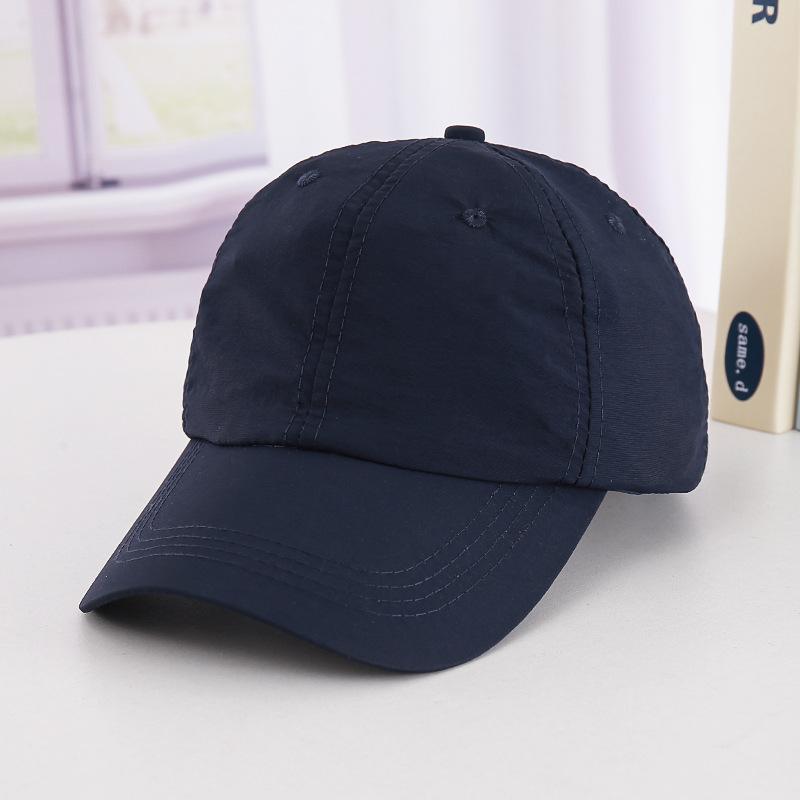 

Light plate quick-drying baseball cap women s summer breathable sunscreen waterproof sun hat fashion minimalist cap men Adjustable темно-синий