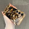 Golden Eagle Pattern 2D Phone Case for Samsung S26 S25 S24 S23 S22 S21 S20 A56 A36 A16 - Gold Glass Protective Cover