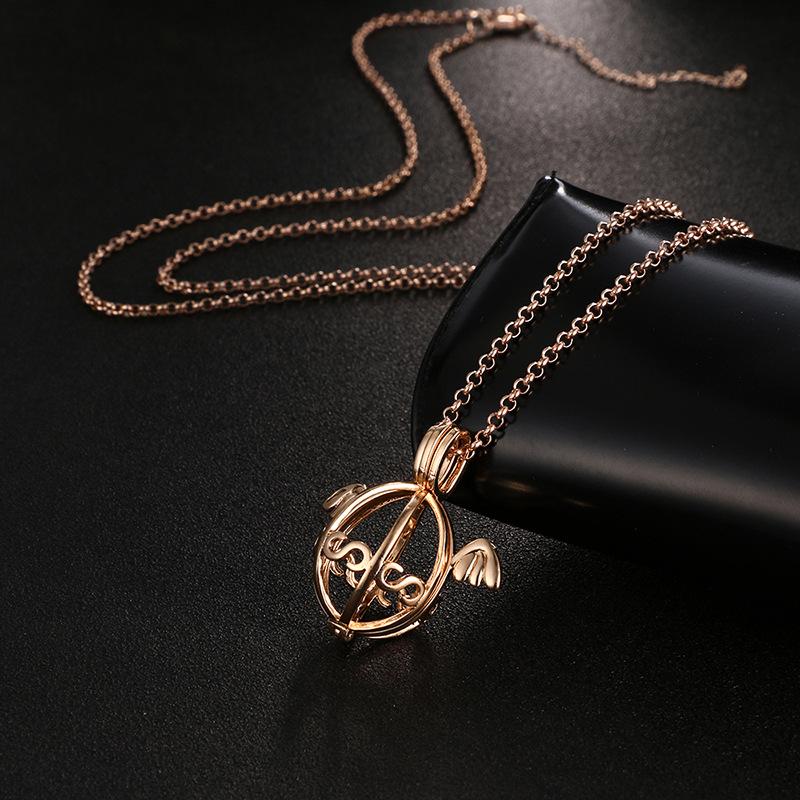 Neue Aromatherapie Ätherisches Öl Diffusor Halskette Schmuck Quadratisch Hohl Parfüm Medaillon 16MM Musik Kugel Damen Anhänger Zubehör