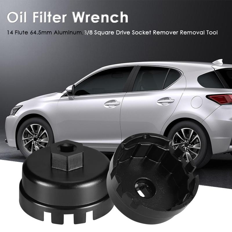 Oil Filter Wrench Removal Tool 14 Flute 64.5mm Socket Remover for Toyota Corolla Rumion ISIS IST Noah Premio Prius Voxy