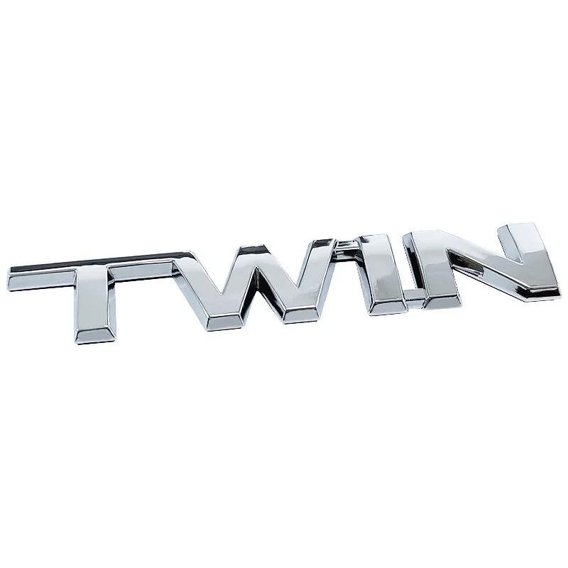 ABS Car Side Emblem Sticker Trunk Badge for Toyota TWIN TURBO Letter Hiace CHR Auris Rav4 Yaris Avensis Camry Harrier