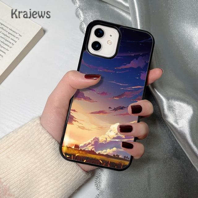Anime Natural Landscape soft Phone Case Cover For iPhone 17 Air 16 15 14 plus 12 13 pro max coque Shell Fundas