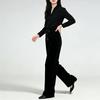 Han Meng Xuan 100% Mulberry Silk Velvet Wide-Leg Pants