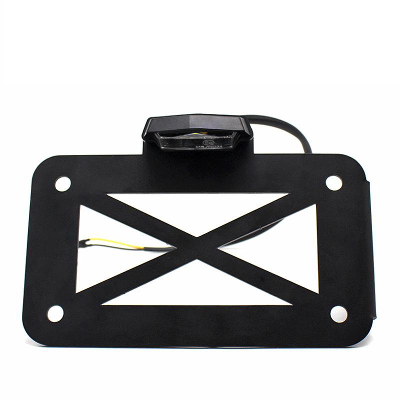 Universal Side Mount Motorcycle Registration License Plate Holder Bracket With LED Light For Harley Sportster Honda Cafe Racer