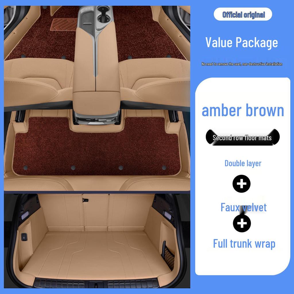Jihu Alphard T5 Full-Coverage Odorless Leather Floor Mats for Interior Protection