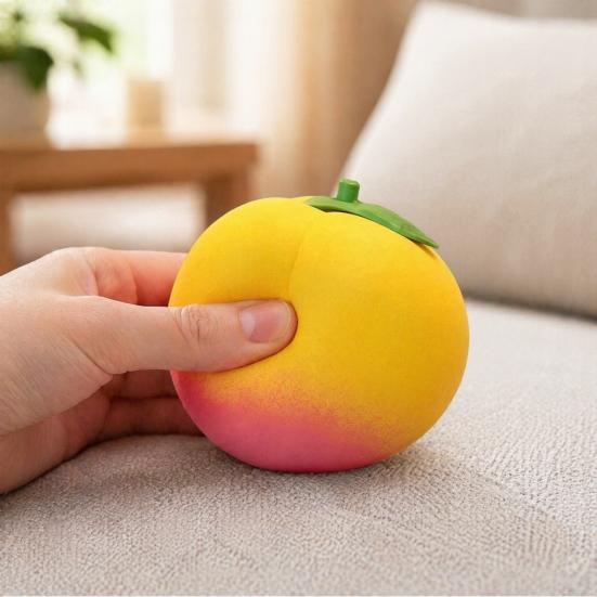 Stress Relief Toy Giant Peach Toy Realistic Large Squeeze Soft Simulated Fruit Sensory Desk for Adults & Kids Anxiety