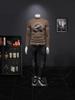 European Station 2025 Autumn/Winter Men's Wool Semi-High Neck Embroidered Sweater - Light Luxury Casual Trend