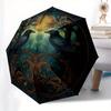 Full Moon Raven Art Print: Mystical Forest DecorUmbrella, Portable 3-Fold Compact Umbrella for Men & Women Gift