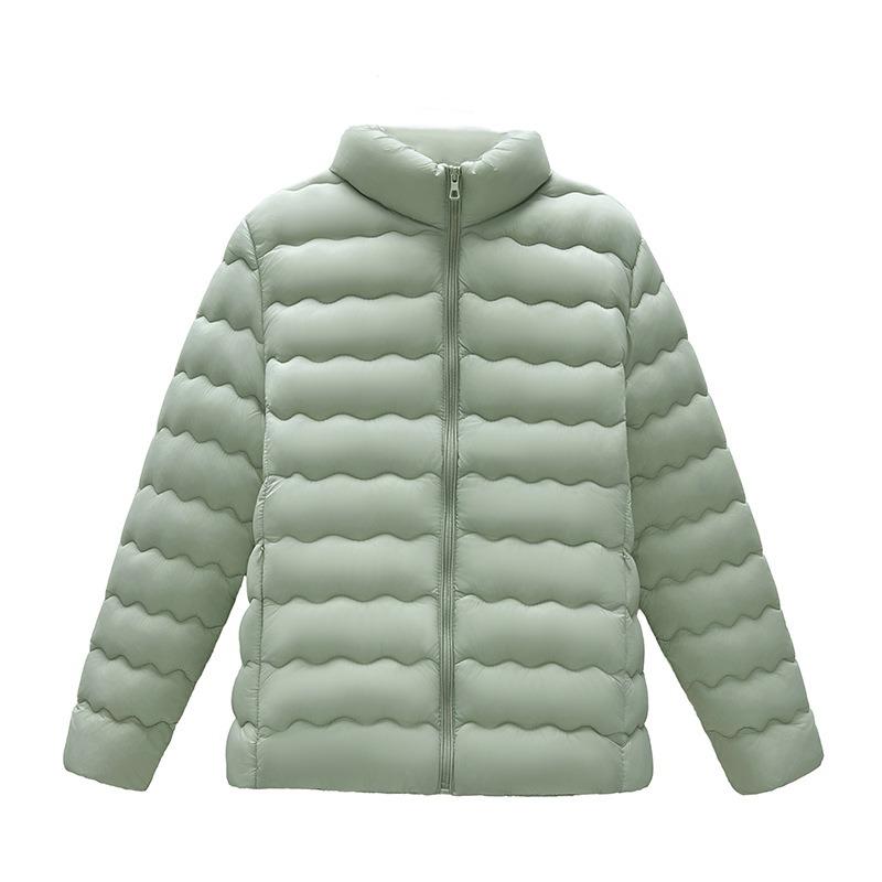 Mom's Winter New Women's Large-size Thin Padded Jacket Versatile Padded Jacket Simple Warm Stand-up Collar Padded Jacket Trendy