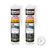 IsolBau Sanitary Silicone White Sanitär Silikon 2 x 300ml