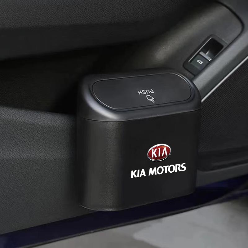 Papelera para Coche Caja de Polvo Cubo de Basura Caja de Almacenamiento Portátil Negra Accesorio para Coche Para Kia Sportage Ceed Picanto Rio Niro K7 K5 K8 K3