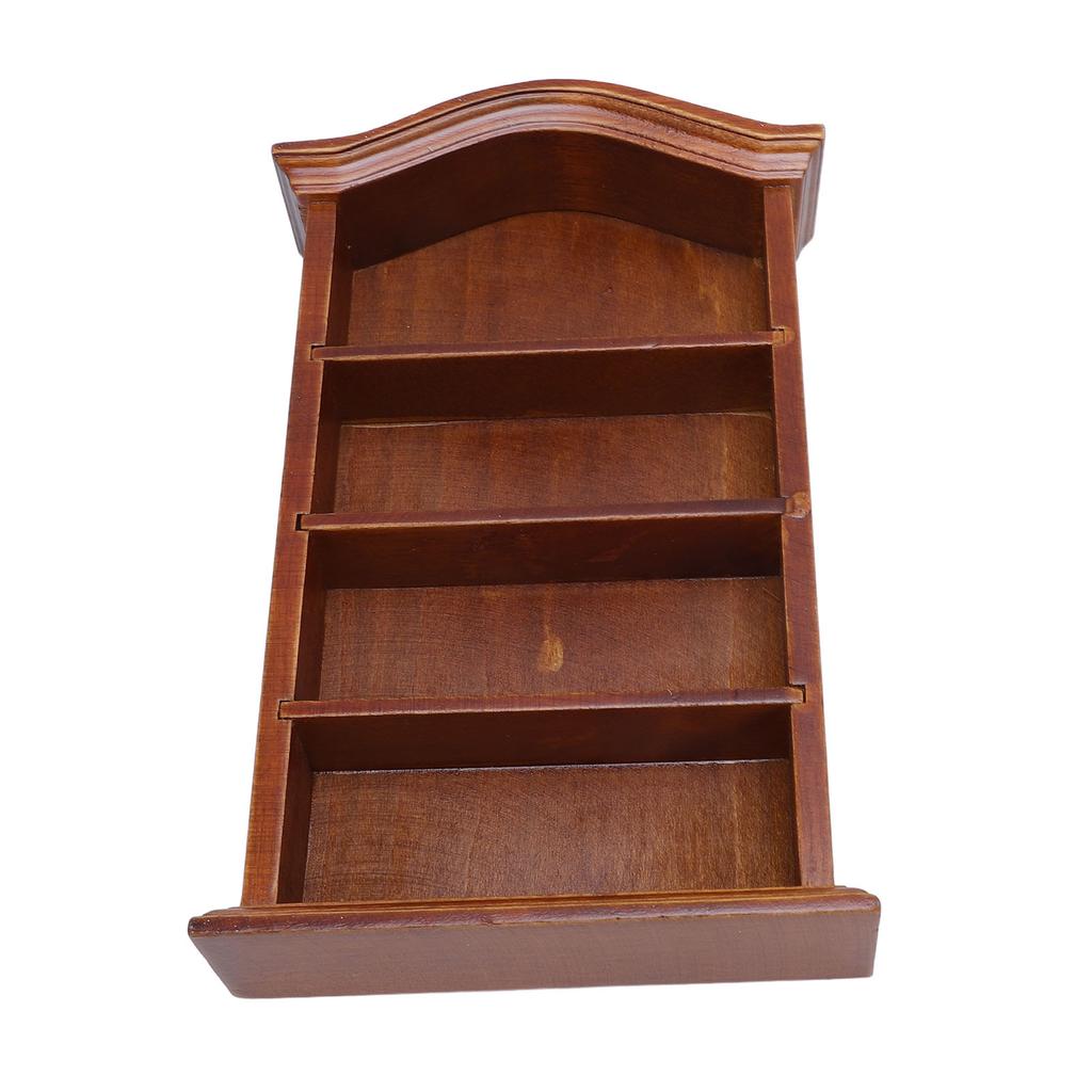 Dollhouse Bookshelf 1:12 Scale Decoration Accessories 4 Floors Miniature Dollhouse Bookshelf for