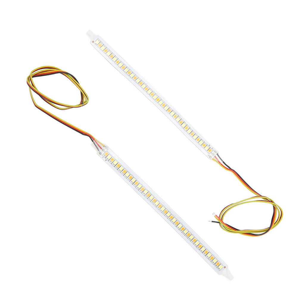 2 Pcs 12V Side Mirror Turn Signal Lights Rear View Mirror Streamer LED Strip Warning Indicator Reflector Universal Fit