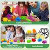 Montessori Rainbow Count Children's Toys Soft Glue Dinosaur Animal Color Classification Pairing Game Children's Sensory Toys