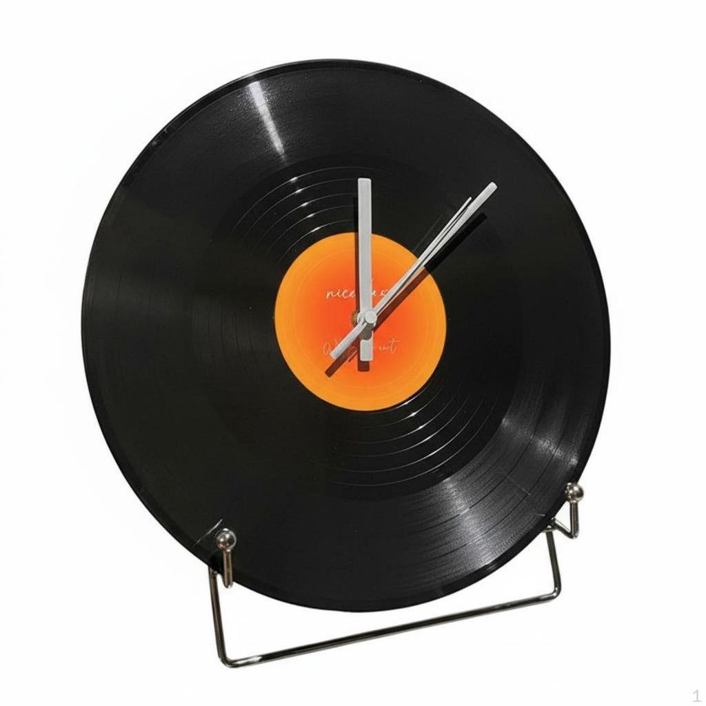 LP Record Table Clock Vintage Design Vinyl Ideal Birthday Gift Home Decoration for