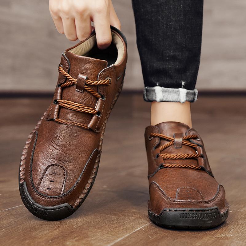 Herren High-Top-Freizeitschuhe aus Leder