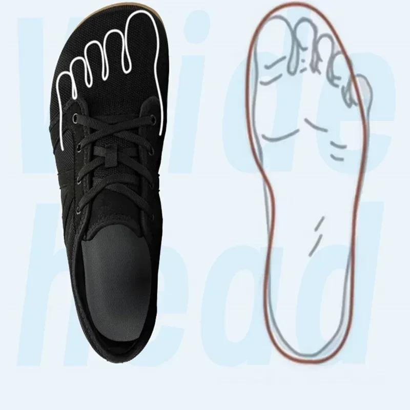 Erkek Spor Ayakkabıları Yalın Ayak Ayakkabılar Cross-Trainer Ayakkabılar Geniş Burunlu Yürüyüş Ayakkabıları Sıfır Tabanlı Trail Koşu Ayakkabıları