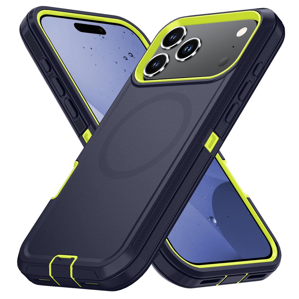 Heavy Duty Mechanical Rugged PC+TPU Case for IPhone 17 Pro Max 17 Air 16 15 14 13 12 Pro Max Otter Magnetic Charging Enhanced Anti-Drop Box Cover