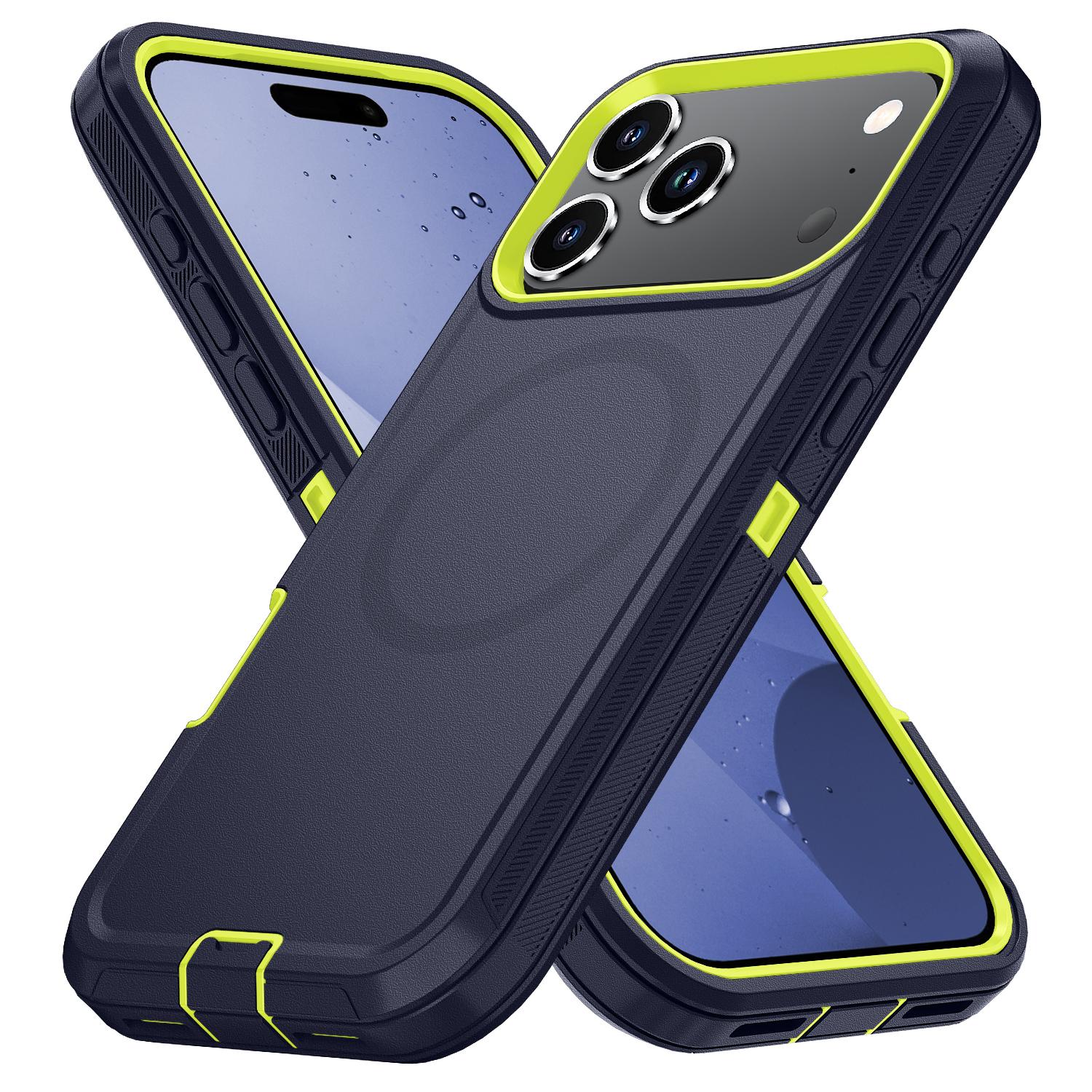 

Heavy Duty Mechanical Rugged PC+TPU Case For IPhone 17 Pro Max 17 Air 16 Plus OTT-Box Magnetic Charging Enhanced Anti-Drop Cover iPhone17 Pro
