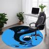 1pc Astronaut Saturn Office Round Area Rug, Under Office Chairs Bedroom Living Room Home Decor, Room Deco