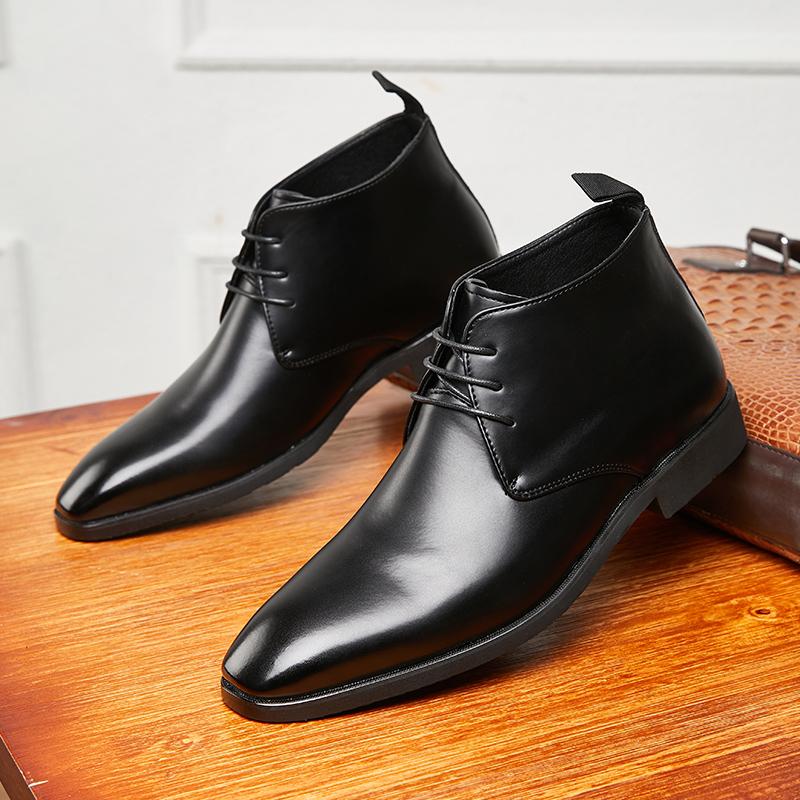 Męskie Botki Chelsea Wygodne Designerskie Buty Biznesowe Dla Mężczyzn Luksusowa Marka Buty w Stylu Brytyjskim Mokasyny Formalne Buty Wizytowe