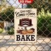 Tin Sign Wall Art Vintage Baking Kitchen Decor Country Style Metal Poster
