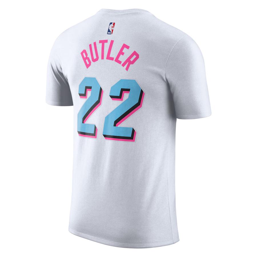 Nike Men's NBA Miami Heat Essential Jimmy Butler 22 T-Shirt White IB5348-100