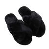 Weiche und bequeme Damen-Fell-Sandalen Offene Zehenpartie Pelz-Schieber Hellrosa